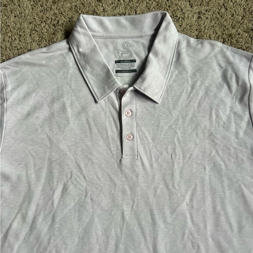 Swannies Golf Polo Shirt XXL Light Pink